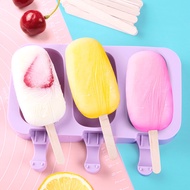 Food Grade Silicone Ice Cream Mold DIY Homemade Popsicle Mold Ice Lolly Mould Popsicle Makers with Cover