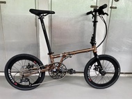 [SG LOCAL STOCK] Fnhon Gust 20 Inch 9 Speed Folding Bike Rose Gold