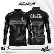 ONELASTCAST Black Zipper FISHING Jersey BONE FISHING Comfortable For FISHING Activities
