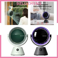 [Szluzhen3] Mini Table Fan 3 Speeds Personal Fan USB Desk Fan with Lights for Outdoor Indoor Household