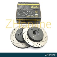 NISSAN ALMERA N17, SYLPHY G11, CUBE CUBIC - NYCO FRONT DRILLED SLOTTED RACING BRAKE DISC ROTOR (2pcs