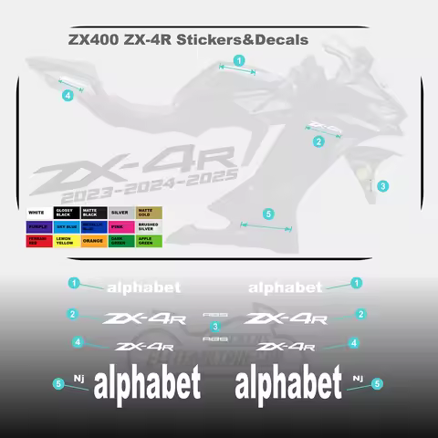 Ninja4R 2025 moto Sticker Decal for Kawasaki ZX400 ZX-4R Ninja 400 2023-2024 motorcycle full fairing