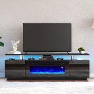 [NOPL] Fireplace TV Stand with 36" FireplaceFireplace Entertainment Center LED Lights 2 Tier TV Cons