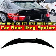 premium-For E71 E72 Car Rear Trunk Spoiler Wing Car Accessories For BMW X6 E71 E72 2008-2014 Car Rea