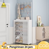 Multipurpose Dustproof Shoe Rack Floor Shoe Rack Clothes Bag Hanger Hanging Bag Hat Rack Size 80x26x