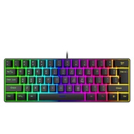 K401 Wireless Keyboard 2.4g Mechanical Feel 61-Key Rgb Lamp Desktop Laptop Esports Games Computer Of