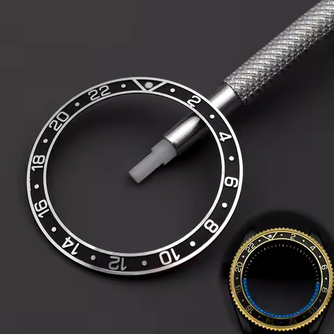 38*30.6mm Metal Watch Bezel Insert Fit 40mm Watch Case SKX007 SKX007 SRPD GMT Watch Case Sloping Bez