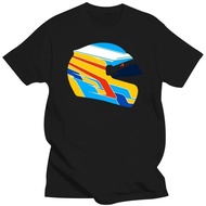 Fernando Alonso Helmet Illustration Car Racinger Graphic Fashion T-Shirt New Men's Thick Round Neck