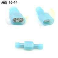 20 Đôi FDFN1.25-250 Nylon Cách Điện Spade Uốn Bộ Kết Nối 22-16 -14 AWG Dây Điện Cáp Thiết Bị Đầu Cuố