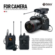 Professional UHF Wireless Microphone System Transmitter &amp; Receivers Set 30-Channels with Lavalier Lapel Microphone Compatible with DSLR Cameras Smartphones Camcorders Ideal for Video Recording Teaching Interview Presentations