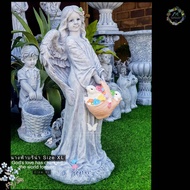 นางฟ้าบรีน่า size XL ตุ๊กตาปูนปั้นโรมันนางฟ้า สำหรับตกแต่งบ้านและสวน สวยน่ารัก ละมุนมาก ติดตั้งที่ใด
