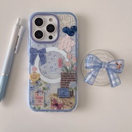 For iphone Case 17 Pro Max 16 Pro Max 15 Pro Max 14 Pro Max 2-in-1 Blueberry Bow phone case