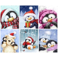 RUOPOTY 60x75cm/50x65cm/40x50cm Frame DIY Frame Oil Painting By Numbers Penguin Acrylic On Canvas Wa