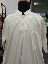 Jubah Lengan Pendek Lelaki Ikaf - Cream