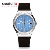 Swatch Sistem51 CLASSIC LINES YIZ405 Brown Leather Strap Watch