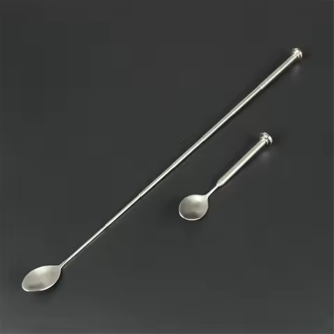 Stainless Steel Retractable Bar Spoon Bar Tools Bartender Cocktail Mixing Spoon Telescopic Extendabl
