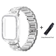 Strap + Case Suitable for Apple Watch 40mm 44mm 38mm 42mm  band for iwatch series 5 4 3 2 1 stainless steel diamond bracelet