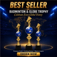 PT4216 New Generation Trophy ( Badminton & Globe Trophy ) | PT4216 Piala Generasi Baharu ( Trofi Bad