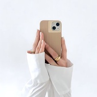 【限時75折】NUDIENT | iPhone12~15 矽膠手機殼- BOLD/奶茶褐