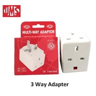 UMS 3 Way Adaptor MA313 Plug Kepala Tiga Extension Plug Tiga Cabang Extantion Socket