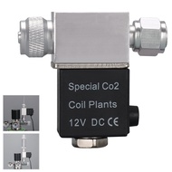 DC 12V Aquarium Solenoid Valve CO2 System Regulator Aquarium Accessories Electric Low Temperature Magnetic Valve for Fish Tank
