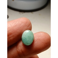 Batu Zamrud Asli 3.30 carat OVAL CABOCHON Cut Translucent Colombia Green Emerald . 11 X 9 X 4 MM.+ I