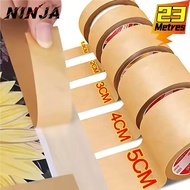 [H&L]1/2/3ROLLS High Adhesion Self-Adhesive Kraft Paper Tape Water Free, KraftPro 23m Strong Seal fo