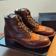 USA 美國製 wolverine 1000mile Addison boot 翼紋 wingtip Horween CXL leather shoes 金鋼狼 紳士 工裝靴 皮革 靴子 皮底 皮鞋 紳裝 西服 騎士靴 機車靴 馬靴 工作靴 vibram 鞋跟 鞋底 六寸靴 270度固特異 goodyear welt  西部 正裝 chromexcel  sebago beckman heritage