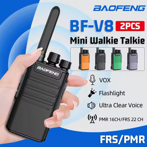 2PCS Baofeng BF-V8 Mini Walkie Talkie PMR/FRS Wireless Copy Frequency Portable VOX Ham Radio For Out