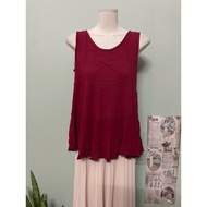 Women's loose red shirt, size m a84