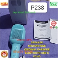 P238 MICROPHONE BLUETOOTH WIRELESS ADVANCE MIK MIC MIX SPEAKER SPK SPEKER PORTABLE BLUTUT KARAOKE EC