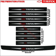 9pcs carbon car stickers CHEVROLET TRAX cutting sticker for protecting car doors from footrests and 