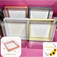 (READY STOCK)KOTAK HADIAH 33x13x33CM = 12X12X5" inch KOTAK HANTARAN/TRANSPARENT PVC Glitter Gift Box