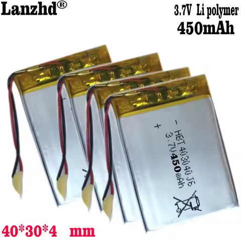 1-10pcs 3.7V lithium polymer battery 403040 450mAh for camera G1WH Akum Recorder Ruizu A50 player pl