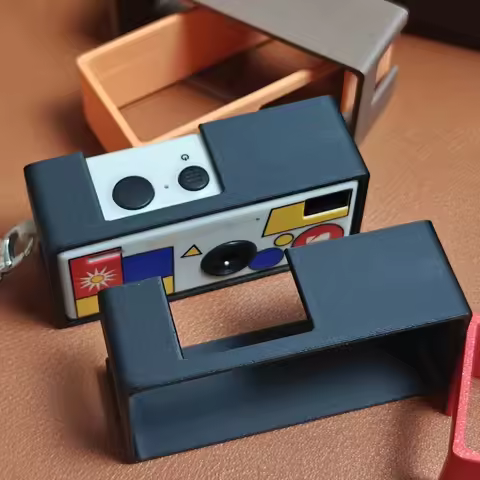 2in1 For Kodak Charmera 3D Printed Protective Case with Cold Shoe Adapter Colorful Protection Shell 