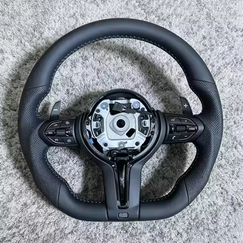 Flat Bottom M Sport Steering Wheel For BMW F01 F06 F10 F11 F12 F20 F21 F22 F25 F26 F30 F31 F32 F33 F