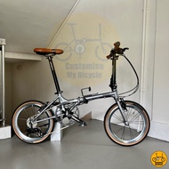 Fnhon Gale 18" • 5 Gear Sensah • Battlefield Grey Foldable Foldie Folding Bicycle Bike Litepro 349 Dahon Tern Crius