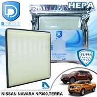 กรองแอร์ Nissan นิสสัน Navara NP300Terra HEPA (D Protect Filter Hepa Series) By D Filter (ไส้กรองแอร์รถยนต์)