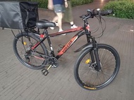 全新26吋外賣單車 21速+避震+碟殺 +后架+43L保温箱  +加厚大坐位 只須 1288元。  24吋同價 foodpanda bike keeta bike 山地單車  另，手機架+30元，前后