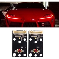 2Pcs Red DRL LED Boards Fit For 2020-2024 Toyota GR Supra A90 A91 LED Headlight, Golden Eye Daytime 