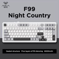 AULA | AULA F99 Gaming Mechanical Keyboard Wireless Tri-mode Hot Swap PBT Gasket RGB 99 Keys for Gam