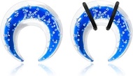 1 Pair Glass Ear Piercing 2G 0G 00G Septum Pincher Tapers Ear Expander C-Shape Buffalo Stretcher, 10