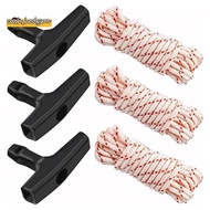 3Pack 10 Ft X 9/64in(3.5mm) Pull Cord Rope with StarterHandle, Braided Ropes with High Tensile Stren