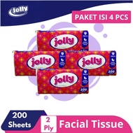 [MT] (Pack of 4 Pcs) Jolly Economical Tissue 4 pack Jolly Facial Tissue 2ply 200s 4 Pack Tissue