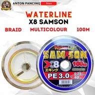 Senar Pancing PE Golden Fish Waterline Samson X8 100m No 1 2 3 4 Braid Konekting