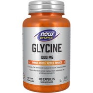 NOW Sports Glycine 1000 mg Vegetable Capsules, 100 Count
