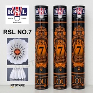 RSL Shuttlecock Tourney No.7 Badminton Ball (Speed 76) (12pcs/tube) Bulu Tangkis 羽毛球