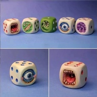 Monster Dice Funy Monster Face Resin Dice Set Halloween Tabletop Game Dice Set Props Weird Monster D