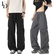 Edenstudio COD American tracksuit man baggy Loose Fashion Straight Cut baggy pants men Casual Wide L
