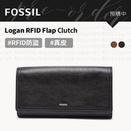 pre-Order代購【FOSSIL】【10% off↘】logan 真皮RFID防盜折式長夾 BK